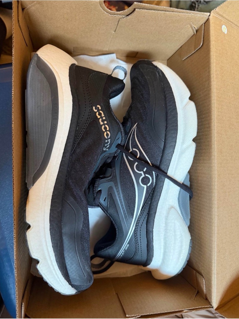 Saucony OMNI ST 23 Running Shoes Women's 9 Black Silver
